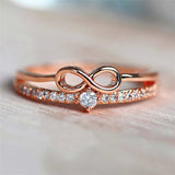 Bague Infinity vintage en or rose