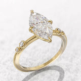 Bague vintage en or élégante sertie de diamants