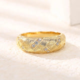 Bague vintage en or en forme de tresse