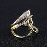 Bague vintage croisée torsadée en or