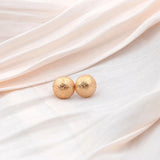 Boucles d'oreilles vintage demi-rondes en or