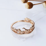 Bague vintage en or avec motif animalier