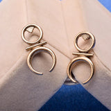 Boucles d'oreilles vintage ethniques en forme de lune