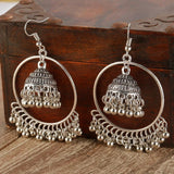 Boucles d'oreilles vintage en argent avec clochettes