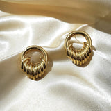 Boucles d'oreilles spirales en or