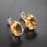 Boucles d'oreilles ovales vintage en or