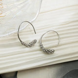 Boucles d'oreilles créoles rondes vintage en argent