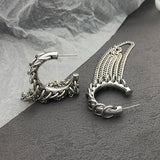 Boucles d'oreilles créoles à maillons en argent
