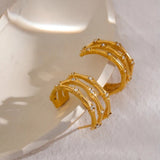 Boucles d'oreilles créoles vintage glamour en or