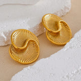 Boucles d'oreilles fantaisie abstraites en or