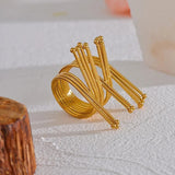 Bague audacieuse en or style art moderne