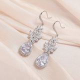 Boucles d'oreilles pendantes vintage glamour en argent