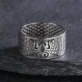 Bague vintage gravée araignée