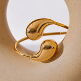 Bracelet ajustable à maillons abstraits dorés
