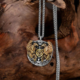 Collier vintage Viking Raven & Valknut