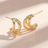 Boucles d'oreilles créoles plaquées or