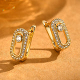 Boucles d'oreilles vintage géométriques en or