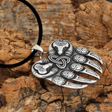 Collier amulette griffe nordique en argent