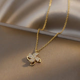 Collier vintage en or avec moulin à vent rotatif