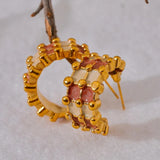Boucles d'oreilles créoles géométriques vintage en forme de C