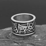 Bague gravée Viking Beast & Knotwork