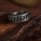 Bague vintage à chaîne en argent