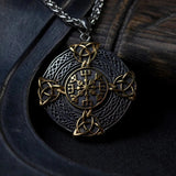 Collier symbole de protection viking en or et argent