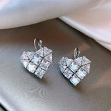 Boucles d'oreilles géométriques vintage en argent