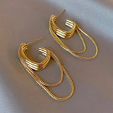 Boucles d'oreilles créoles vintage en or plaqué