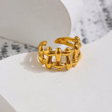 Bague ouverte vintage en or audacieuse