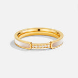 Unity - Bague en perles et cristaux