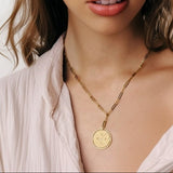 Collier avec boussole personnalisée