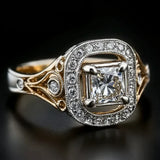 Bague vintage ancienne brillante