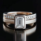 Bague vintage élégante en argent avec zircone