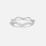 Bague Zenya Kristal en Vague Argentée